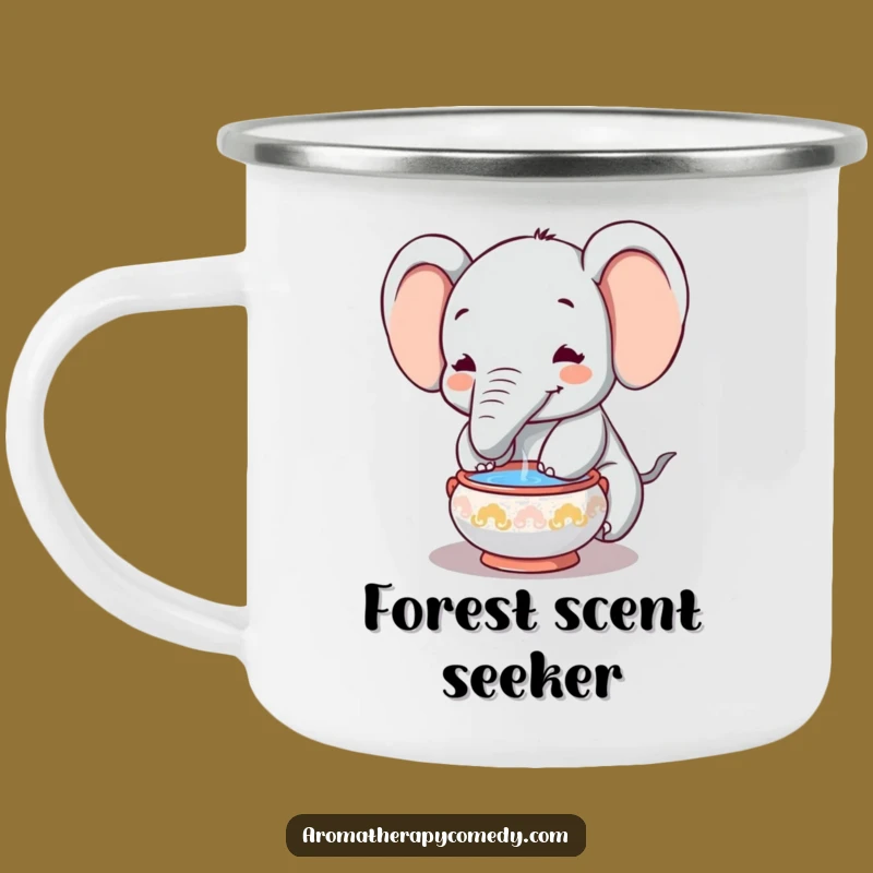 Funny Elephant Incense Camping Mug: Adventure with a Trunkful of Calm, Funny Gift