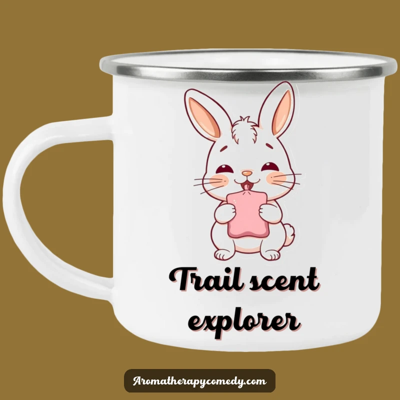 Funny Bunny Sachet Camping Mug: Fresh Air and Fun on the Go, Funny Gift