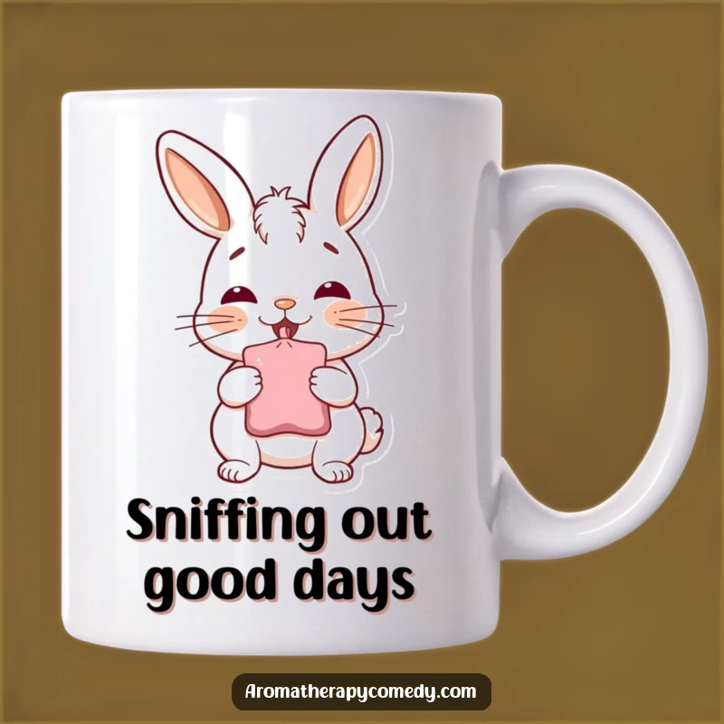 Funny Bunny Sachet Mug: A Sniff of Joy, Perfect Funny Gift Idea