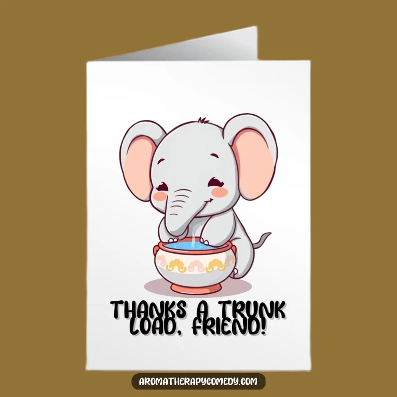 Hilarious Free Printable Thank You Card: Elephant Zen - Instant Download