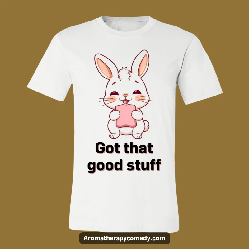 Funny Bunny Sachet Tee: Inhale Happiness Shirt, Ideal Funny Gift