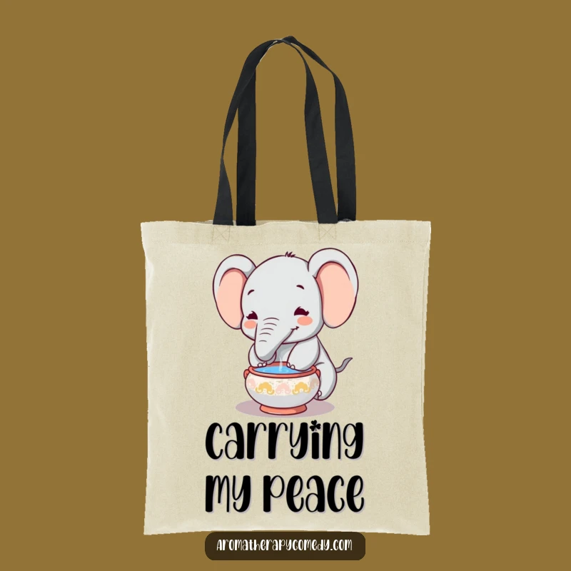 Funny Elephant Incense Tote Bag: Carry Your Calm and Laughs, Perfect Funny Gift